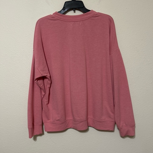 Rae Dunn "SUMMER." Pink Lightweight Crewneck Sweatshirt Large - Picture 6 of 7